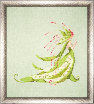 Nora Corbett - Praying Mantis Fluttering Fashion - NC314 & Embellishment pack NC314E - Dyeing for Cross Stitch