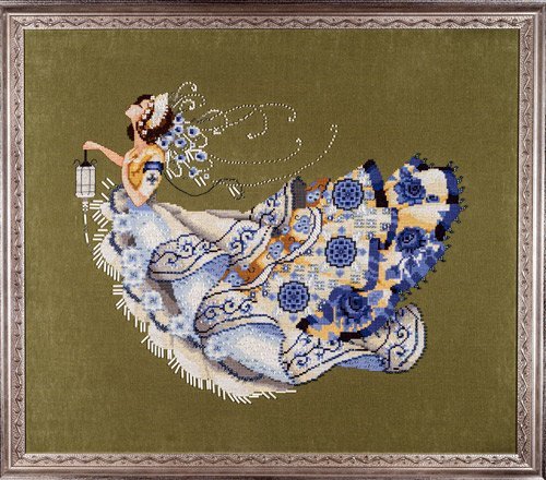 Pre-Order Mirabilia Designs - MD 185 - Nightingale pattern & embellishment pack - Dyeing for Cross Stitch