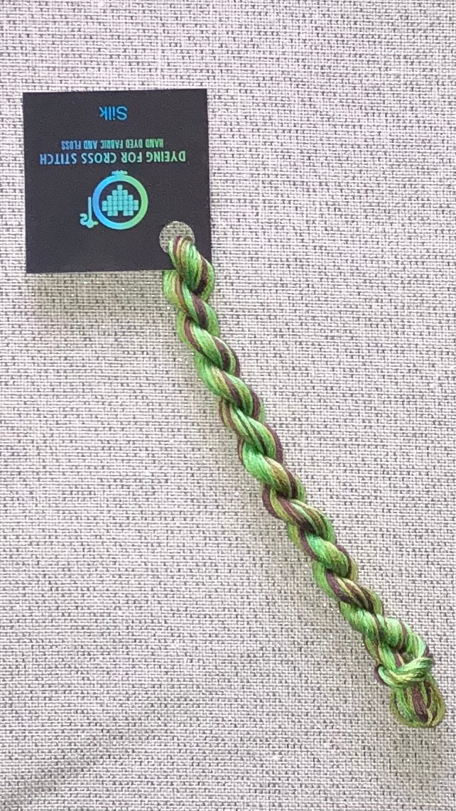 Silk hand dyed floss - Baumhaus - Dyeing for Cross Stitch