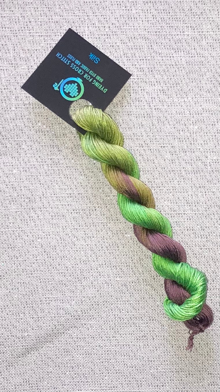 Silk hand dyed floss - Baumhaus - Dyeing for Cross Stitch