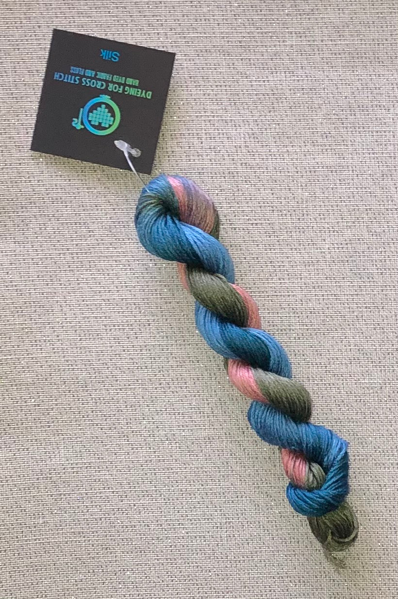 Silk hand dyed floss - Cityscape - Dyeing for Cross Stitch