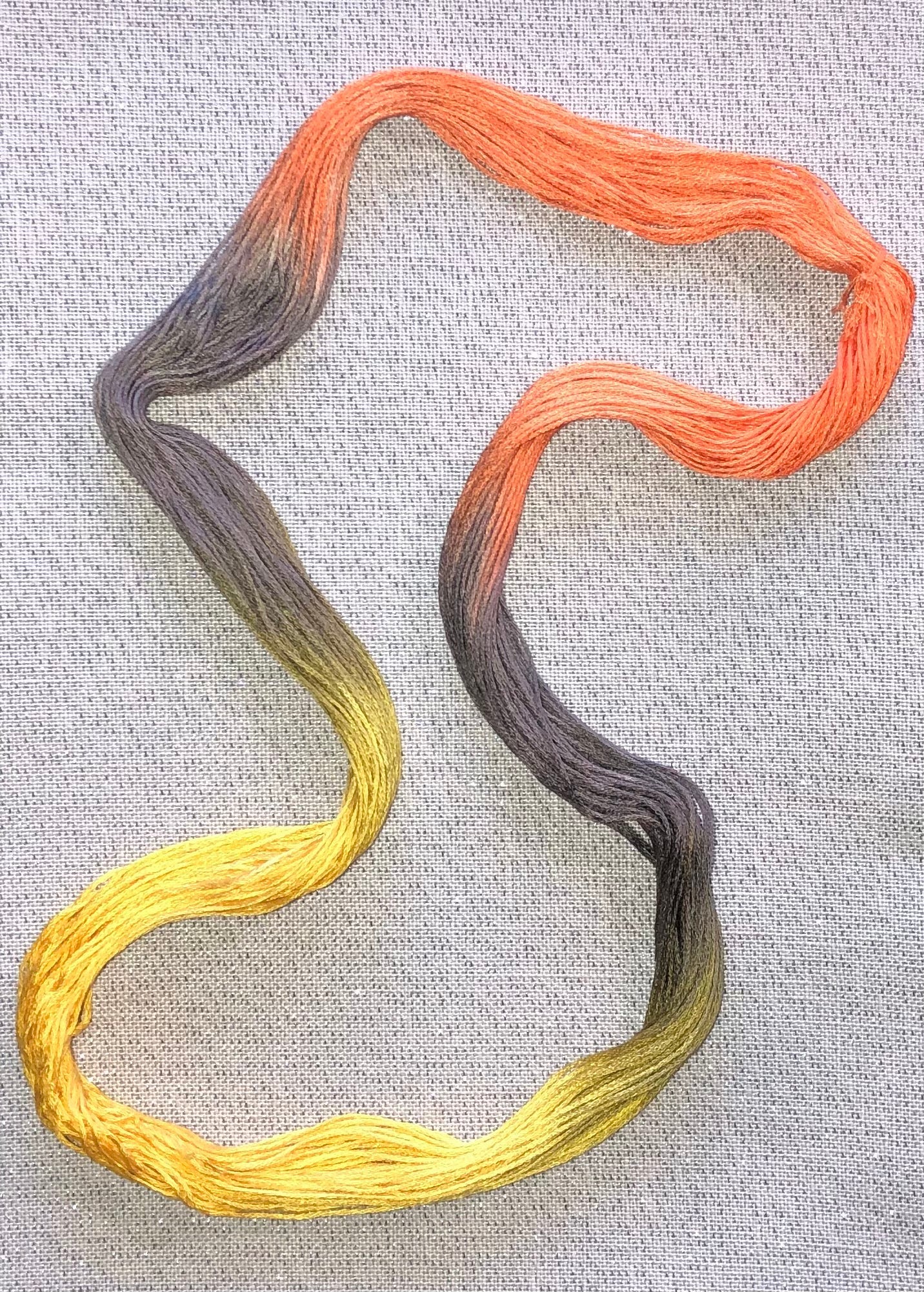 Silk hand dyed floss - Embers - Dyeing for Cross Stitch