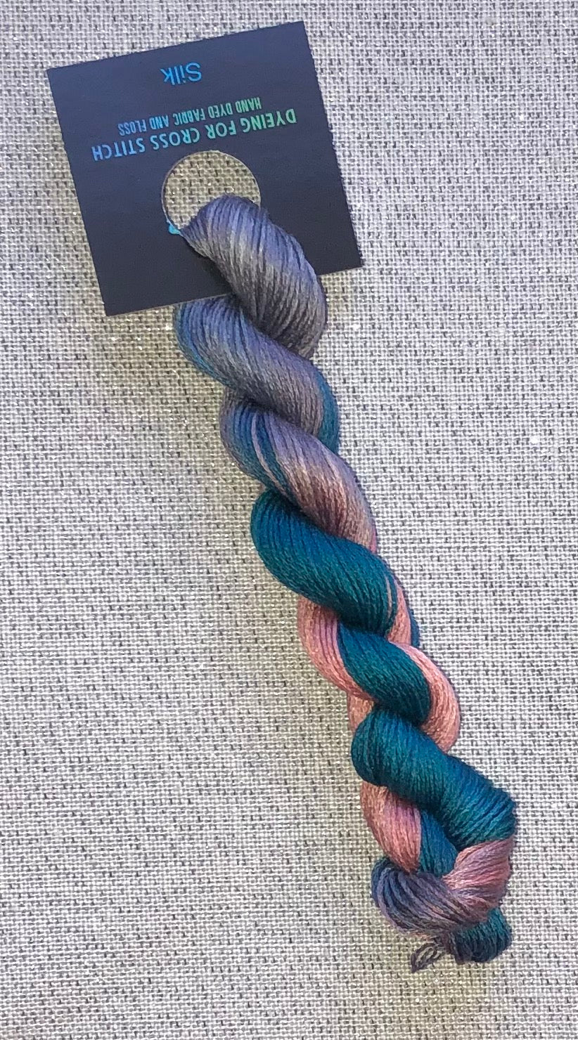 Silk hand dyed floss - Hazy Horizons - Dyeing for Cross Stitch