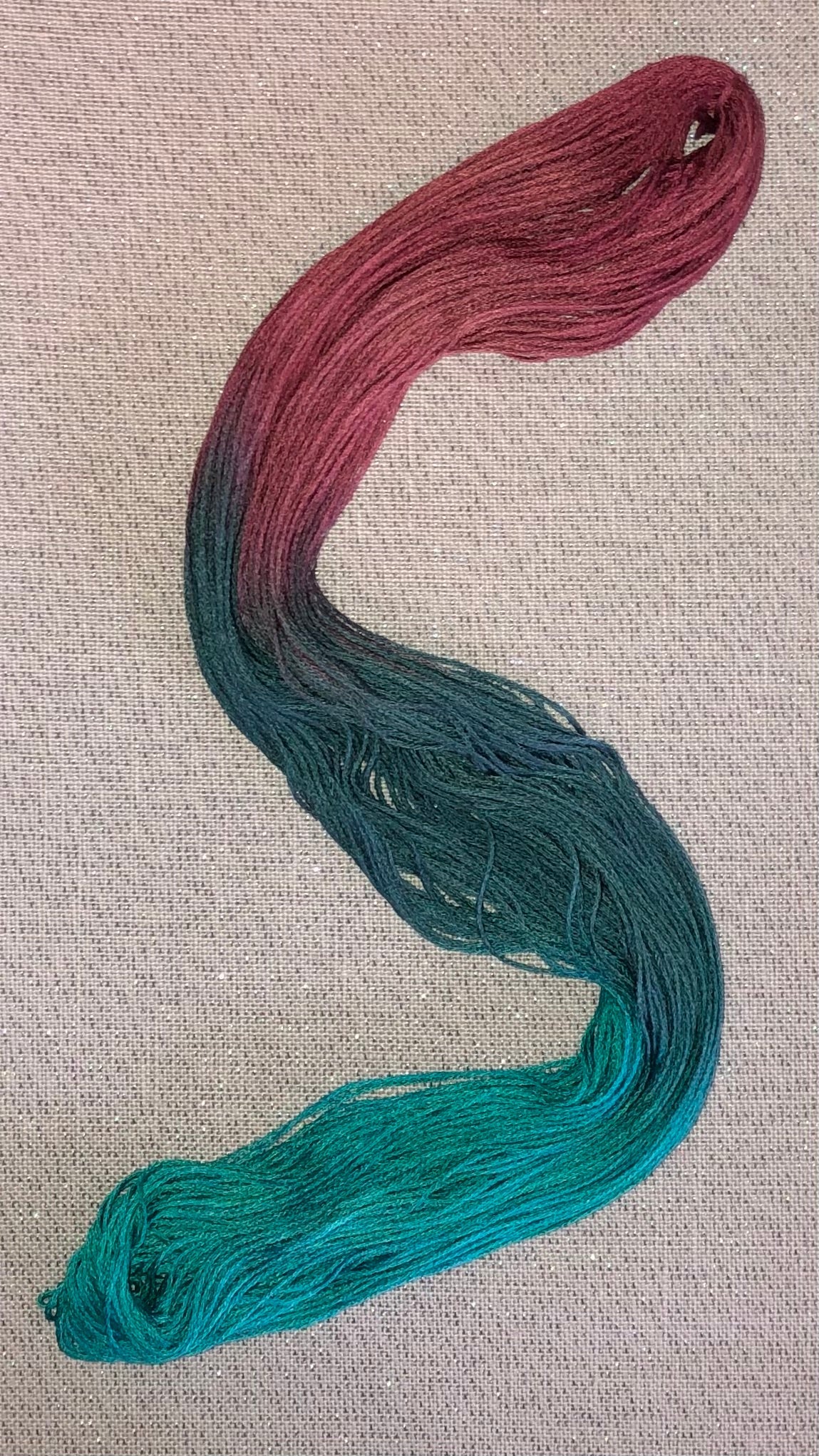 Silk hand dyed floss - Hysteria - Dyeing for Cross Stitch