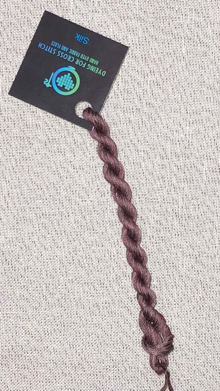 Silk hand dyed floss - Kobicha - Dyeing for Cross Stitch