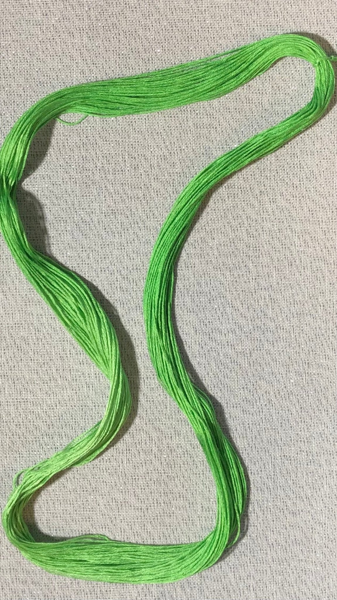 Silk hand dyed floss - Lime Light - Dyeing for Cross Stitch