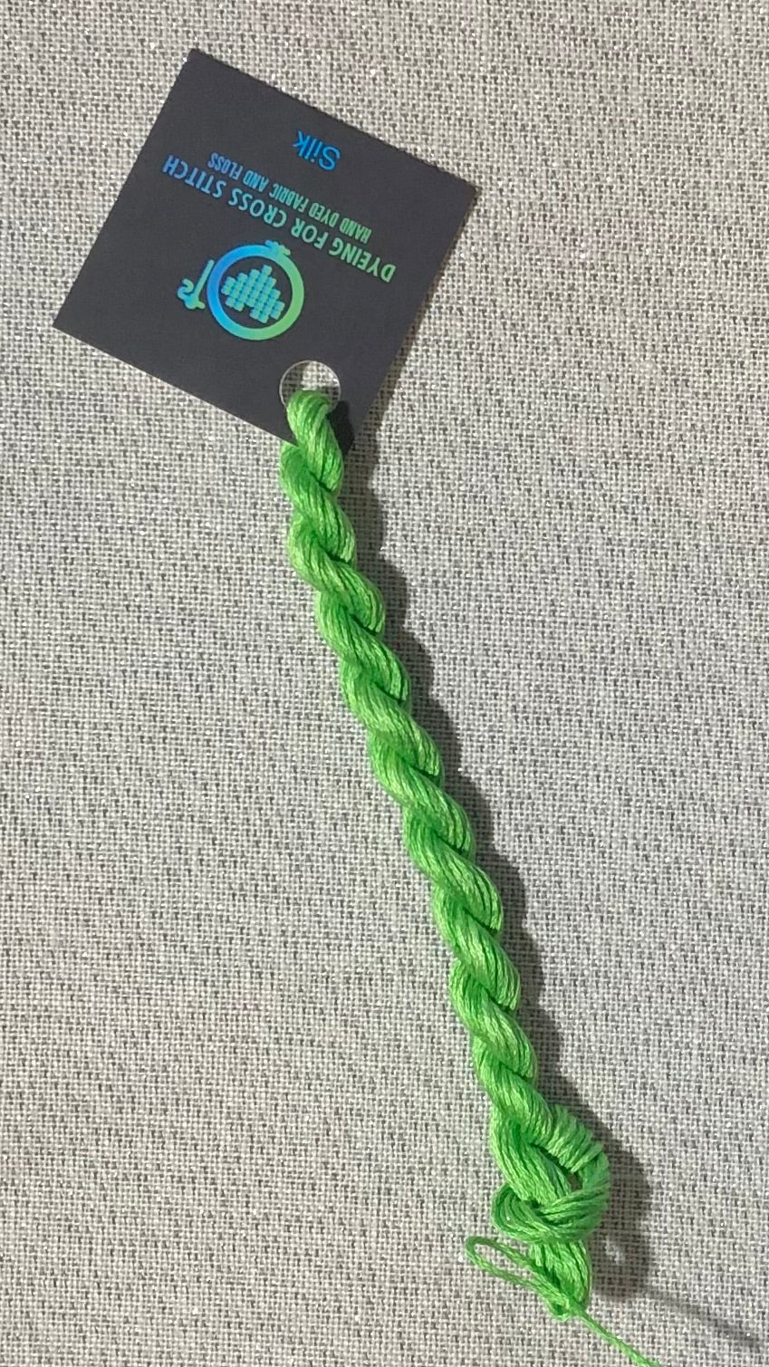 Silk hand dyed floss - Lime Light - Dyeing for Cross Stitch