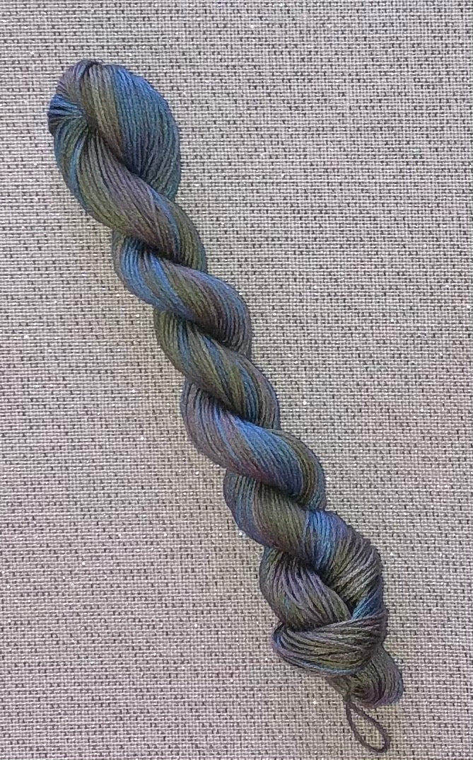 Silk hand dyed floss - Mossy Knoll - Dyeing for Cross Stitch