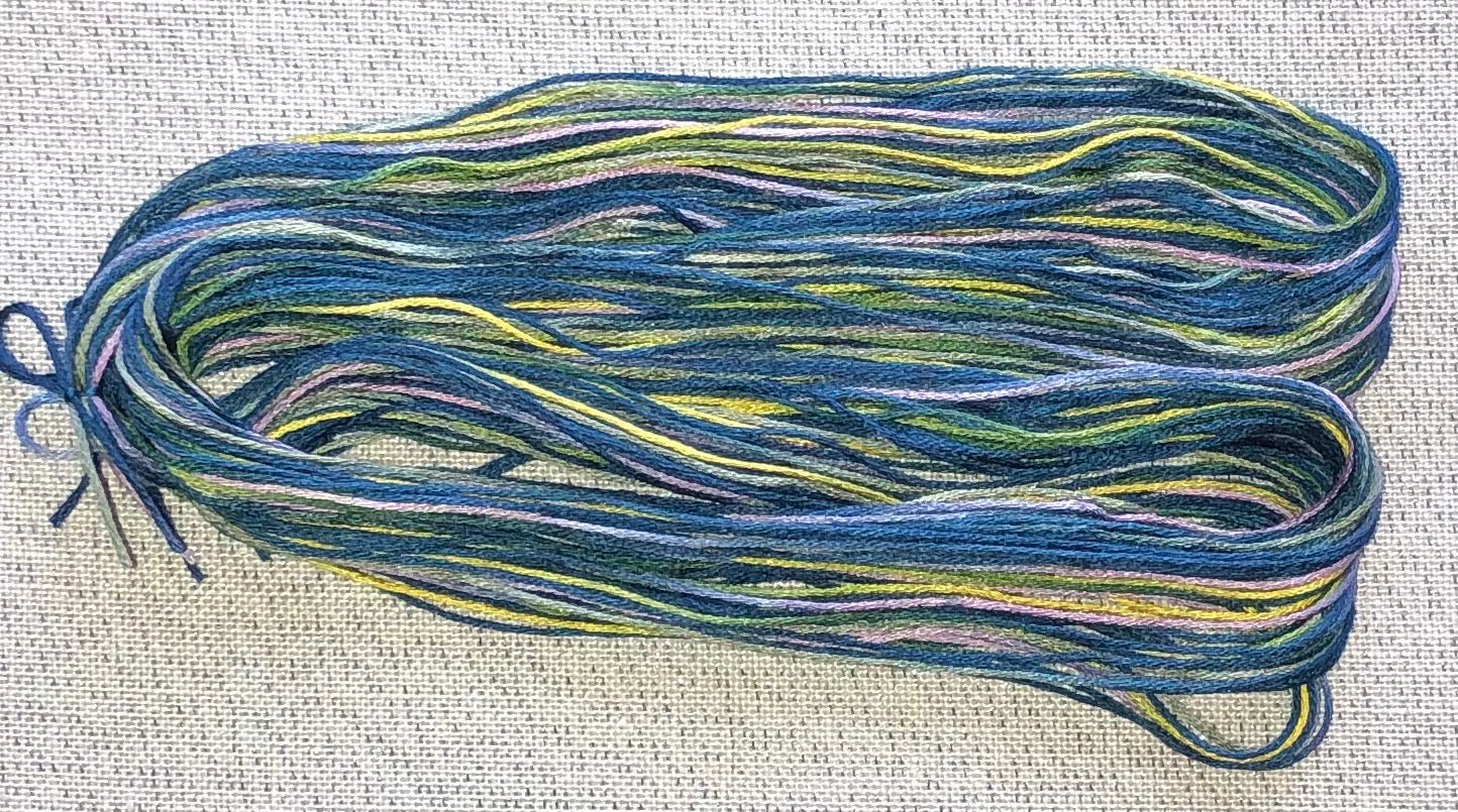 Silk hand dyed floss - Mountainside - Dyeing for Cross Stitch