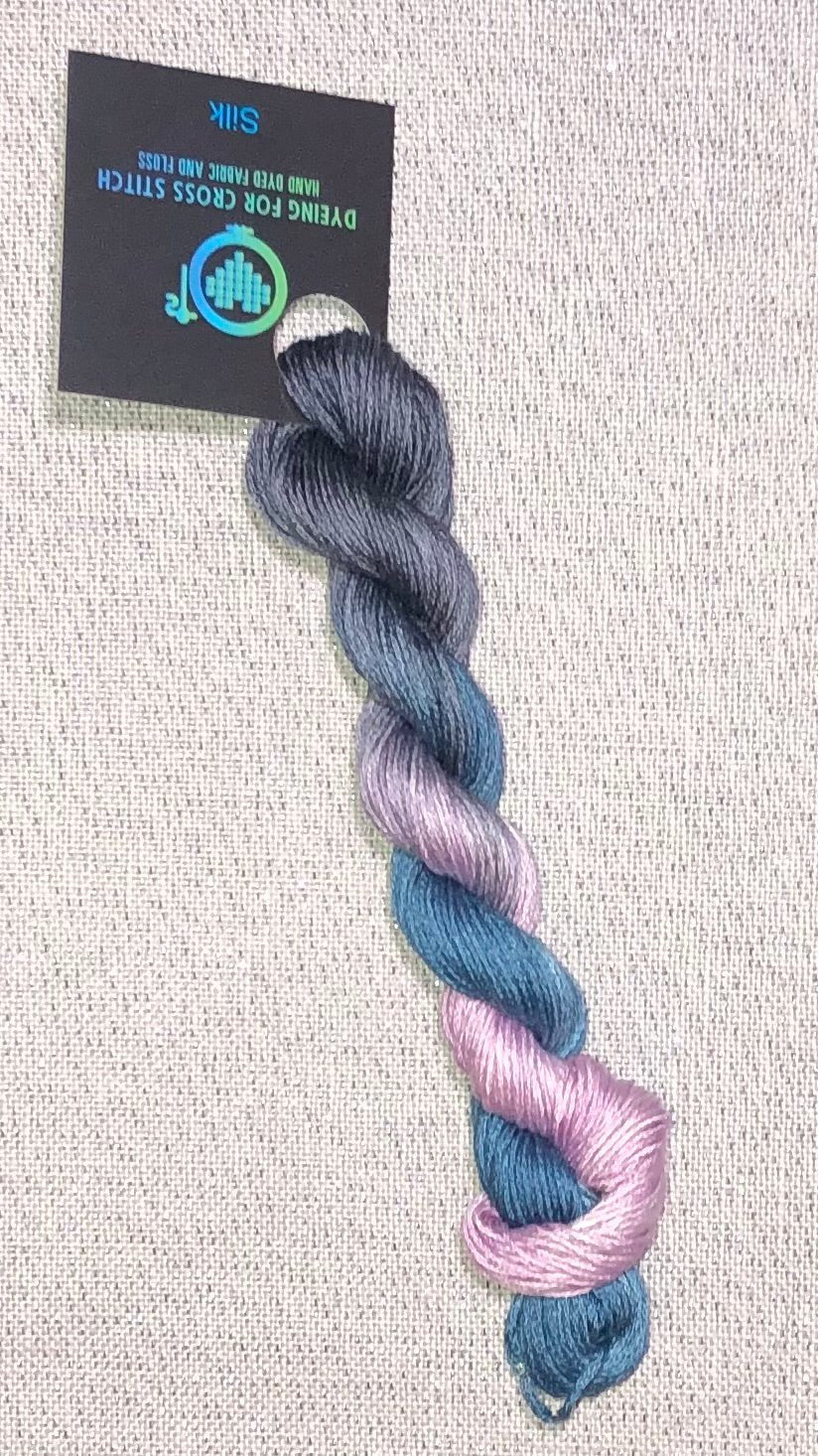 Silk hand dyed floss - So Long Shadow - Dyeing for Cross Stitch