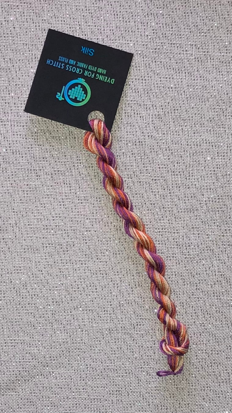 Silk hand dyed floss - Sweater Weather - Dyeing for Cross Stitch