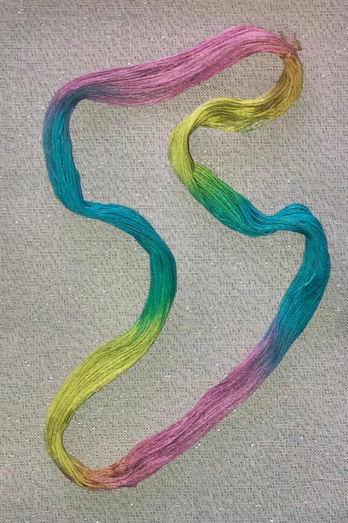 Silk hand dyed floss - Tie-Dyed Dreams - Dyeing for Cross Stitch