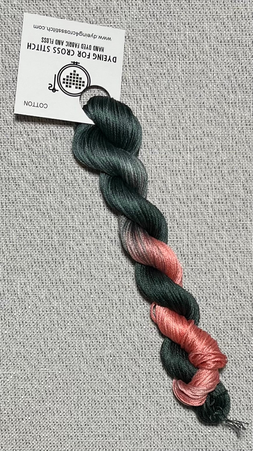 Cotton hand dyed floss - Pink Camo