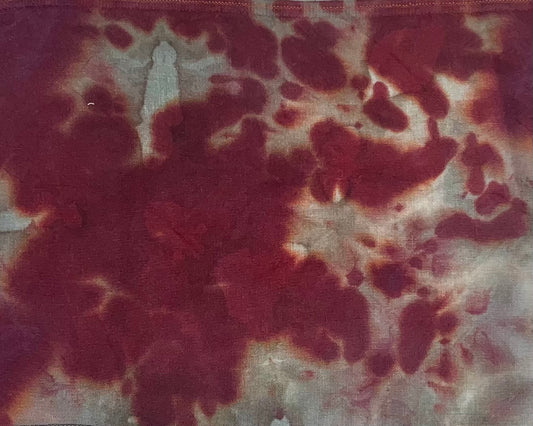 32ct linen misfit - 12x19 - Reds & Grays