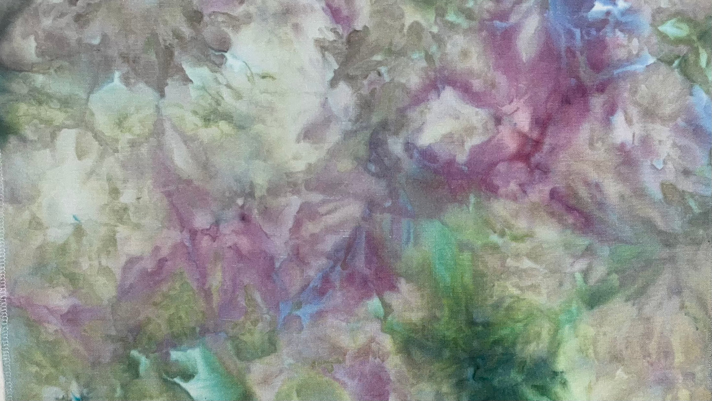 36ct linen - 18x27 - Ice Dyed 9