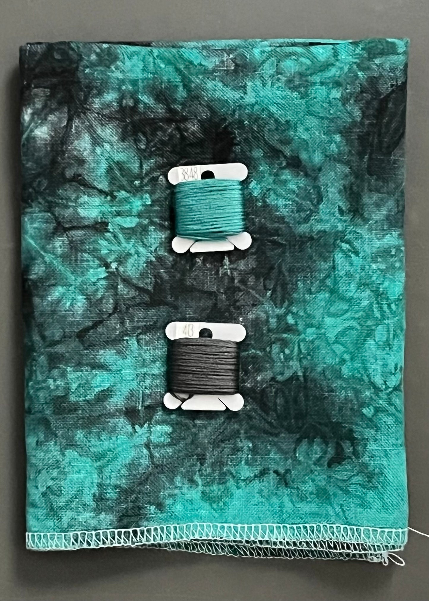 32ct linen - 18x27 - Turquoise - Dark