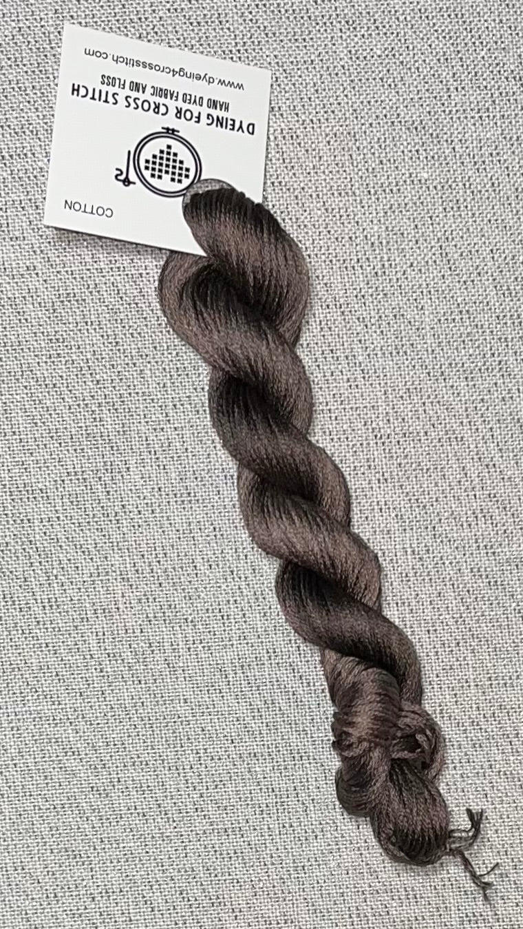 Cotton hand dyed floss - Fudge