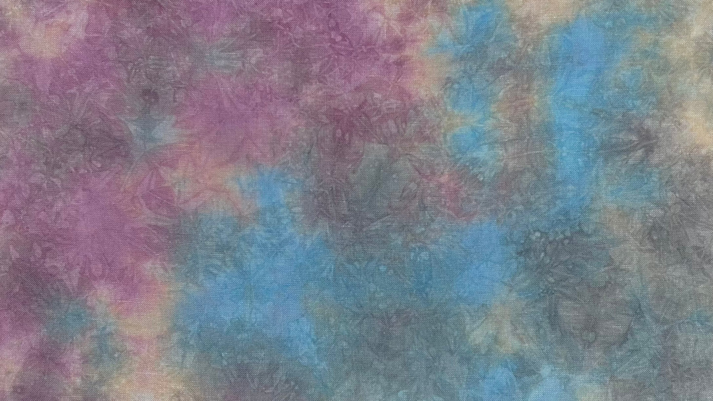 28ct linen - 18x27 - SOLO - Pink, Blue, Peach, & Gray