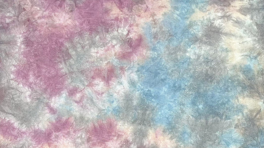 14ct aida - 18x29 - SOLO - Pink, Blue, Peach, & Gray - flaw/mis-dyed