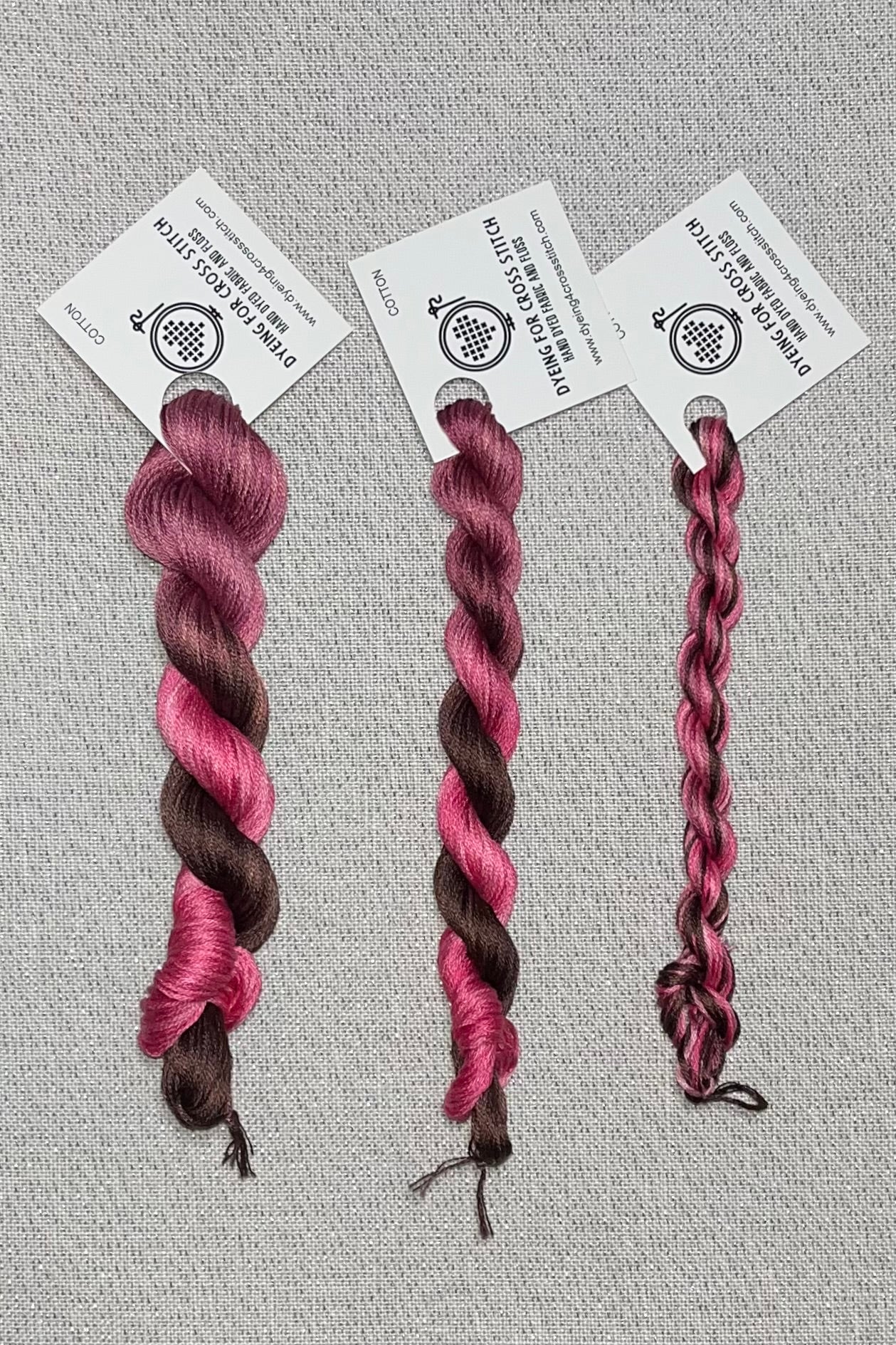 Cotton hand dyed floss - Cherry Mash