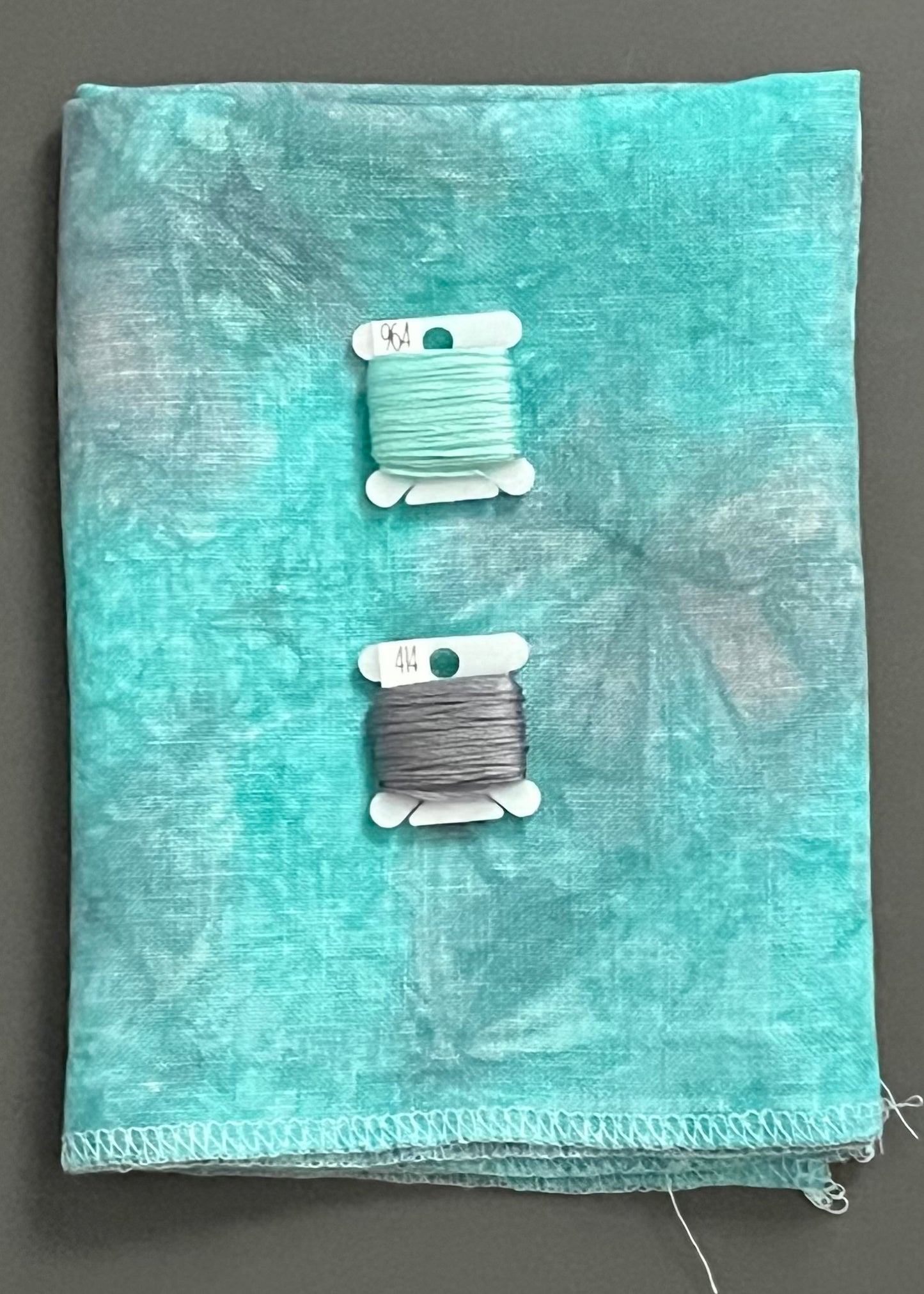 32ct linen - 18x27 - Turquoise - Light