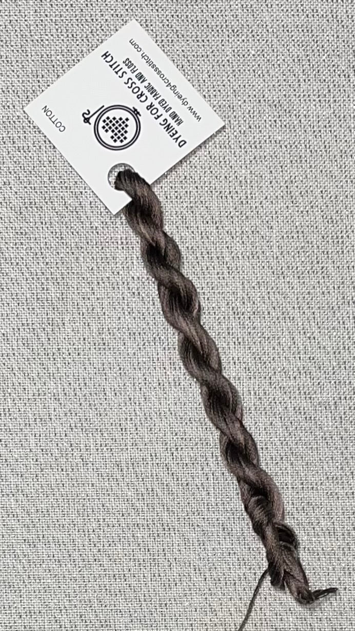 Cotton hand dyed floss - Fudge