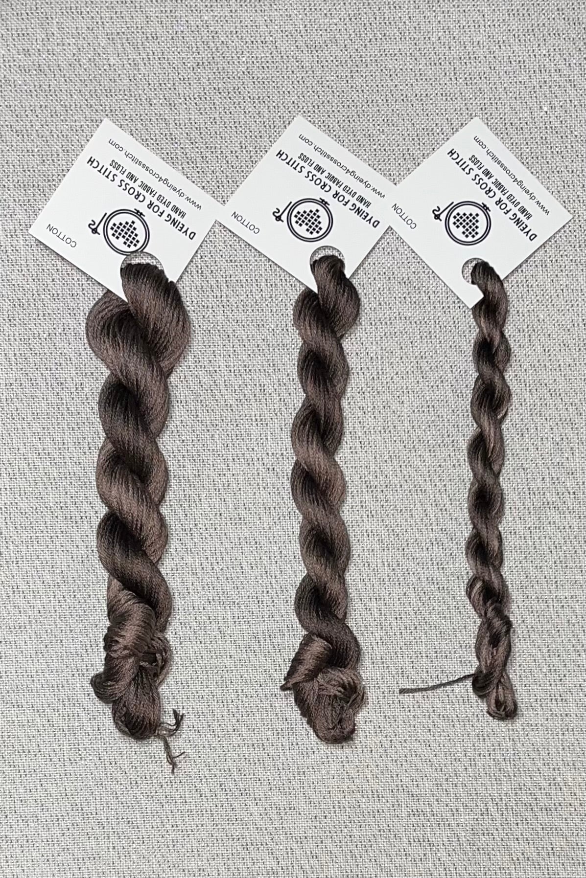 Cotton hand dyed floss - Fudge