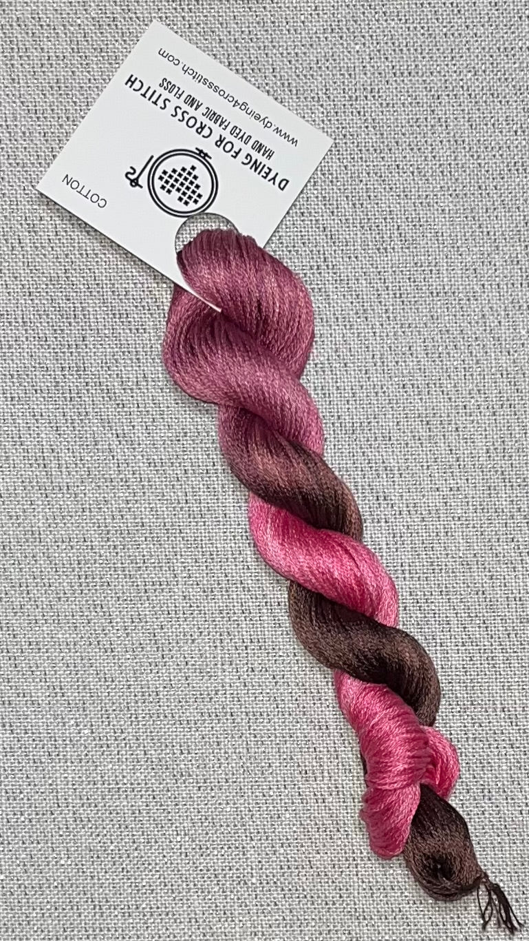 Cotton hand dyed floss - Cherry Mash