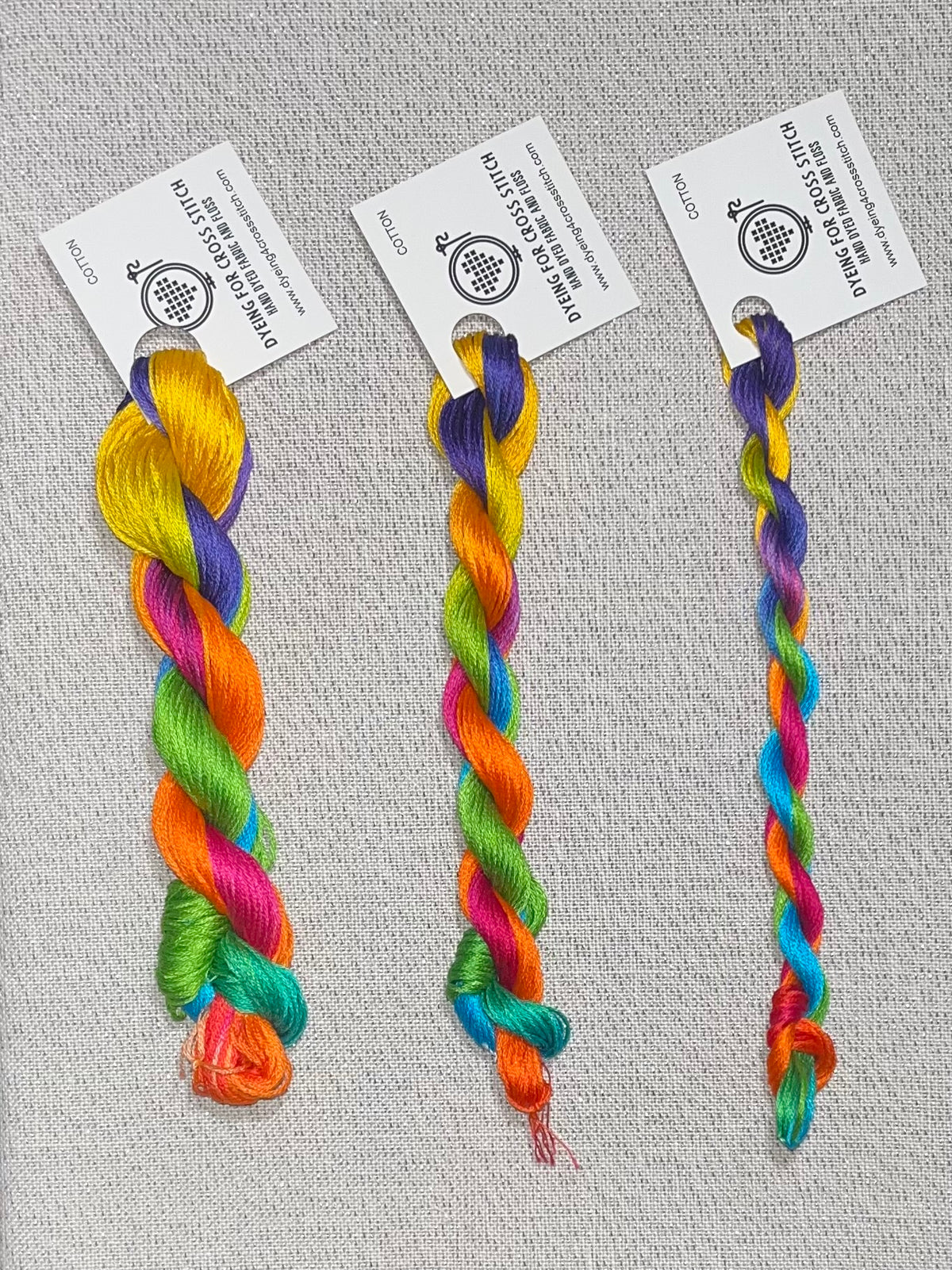 Cotton hand dyed floss - Mandarin
