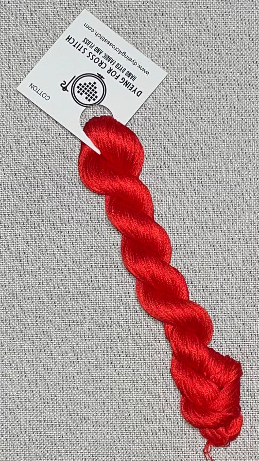 Cotton hand dyed floss - Scarlet