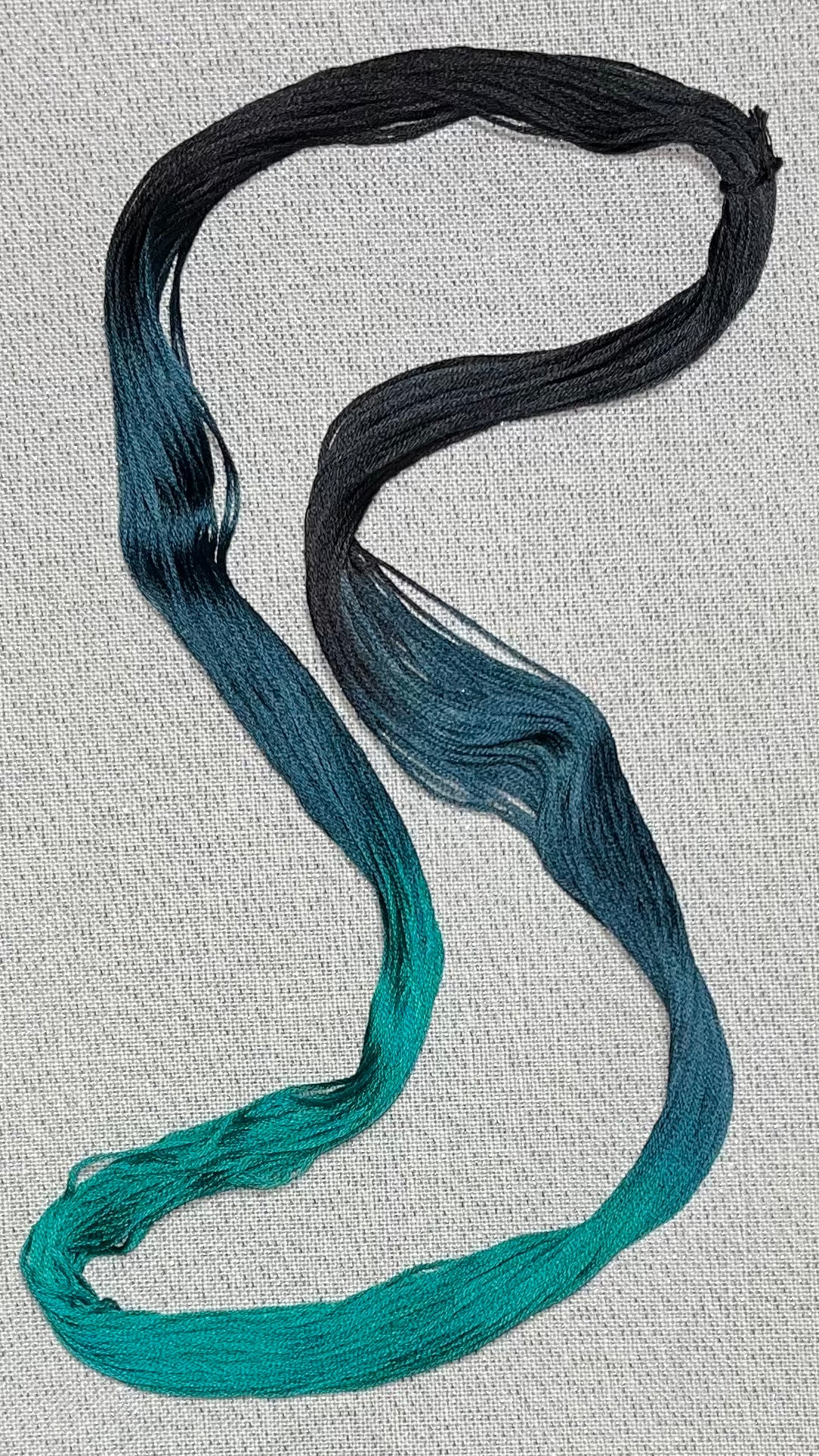 Cotton hand dyed floss - Raven's Wing