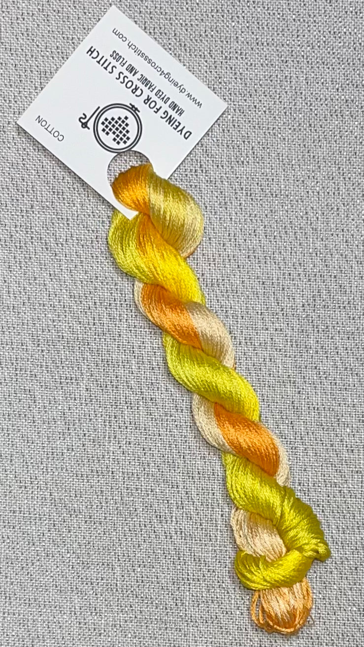 Cotton hand dyed floss - Citrus