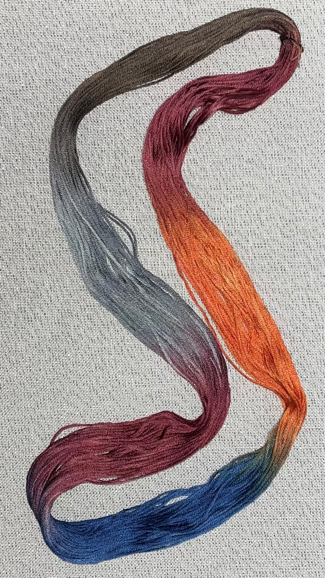 Cotton hand dyed floss - Forest Cabin