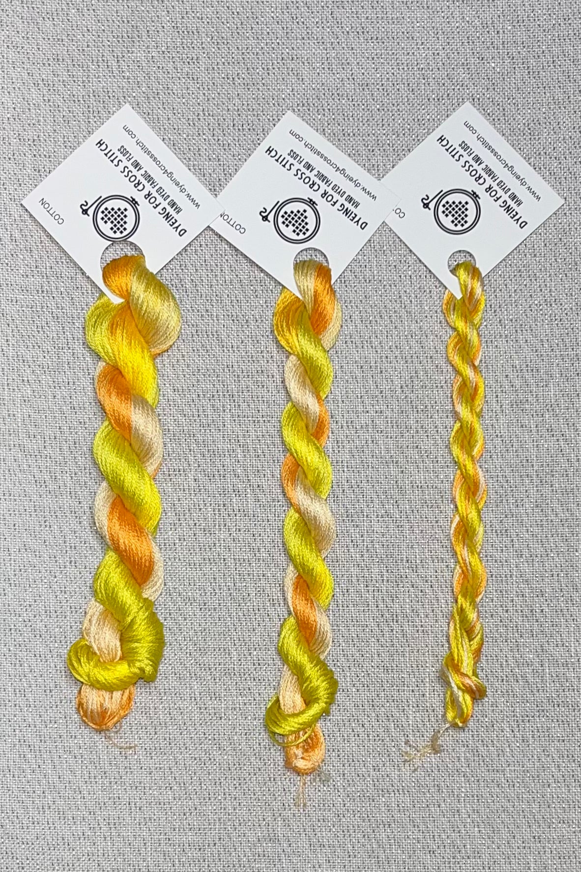 Cotton hand dyed floss - Citrus