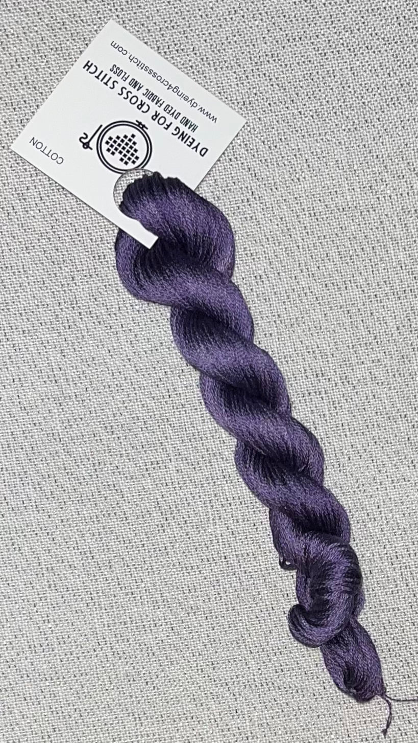 Cotton hand dyed floss - Dark Lilac