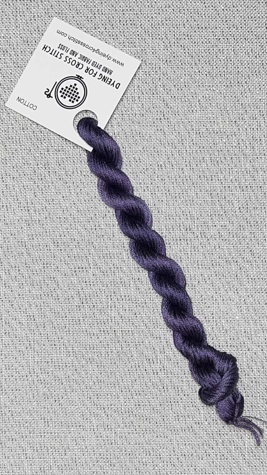 Cotton hand dyed floss - Dark Lilac