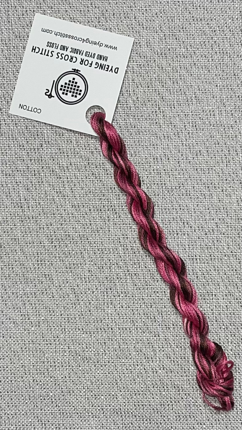Cotton hand dyed floss - Cherry Mash