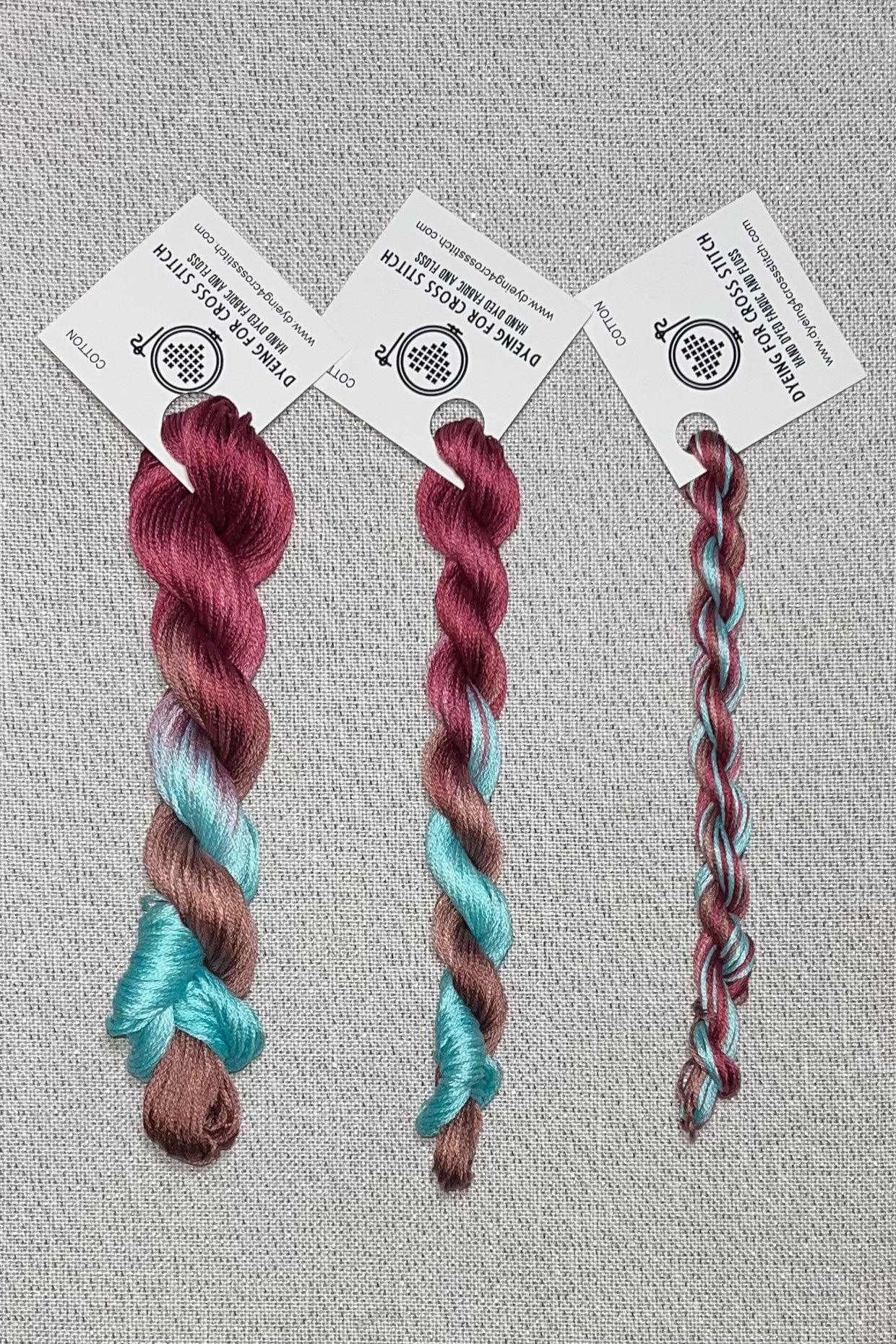 Cotton hand dyed floss - Cranberries