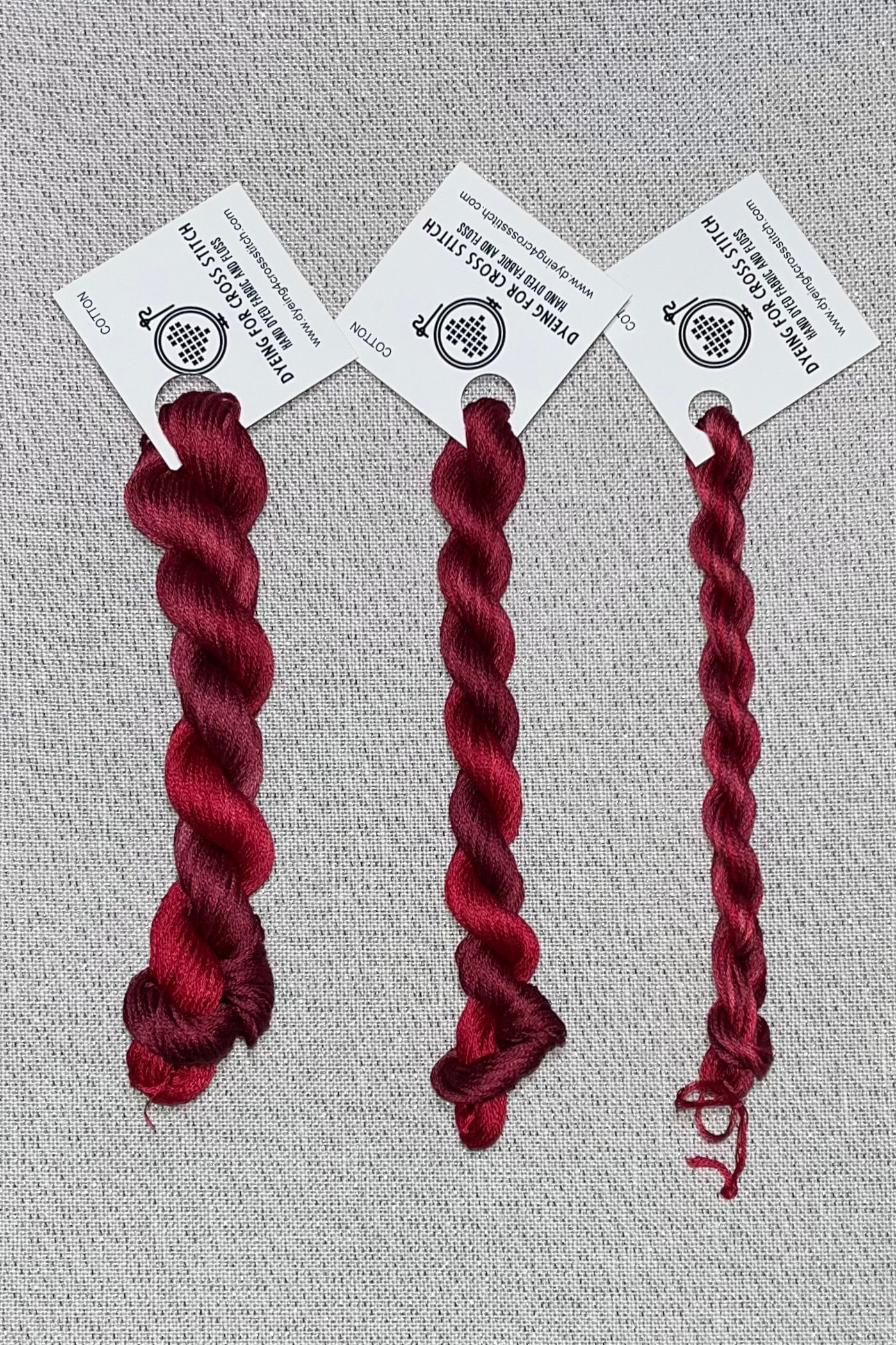 Cotton hand dyed floss - Ruby