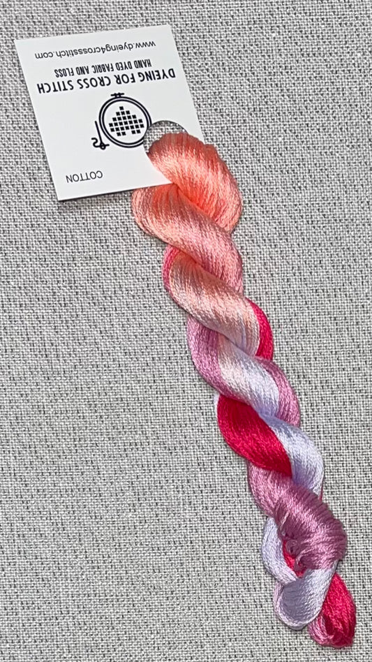 Cotton hand dyed floss - Impatiens