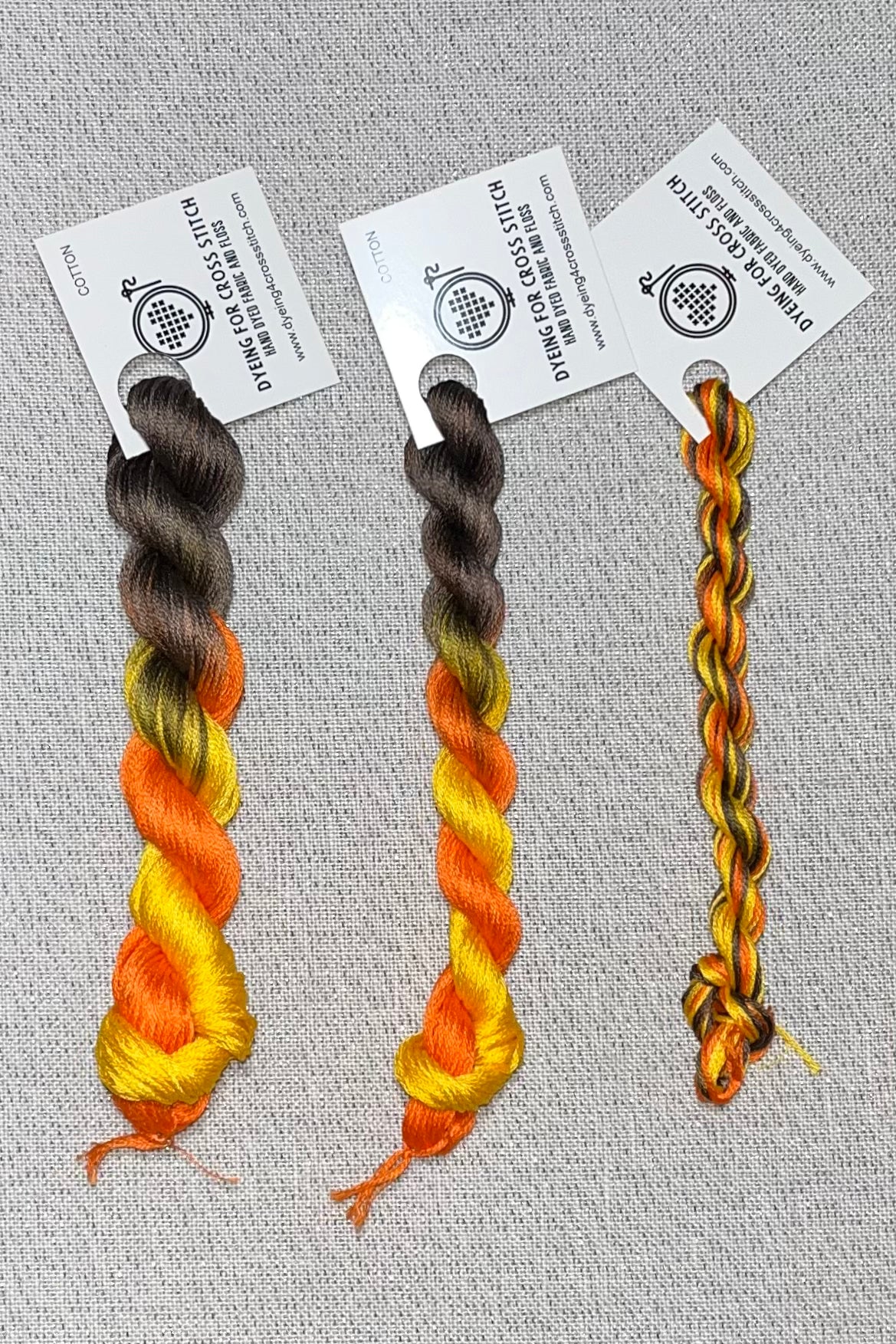 Cotton hand dyed floss - Embers