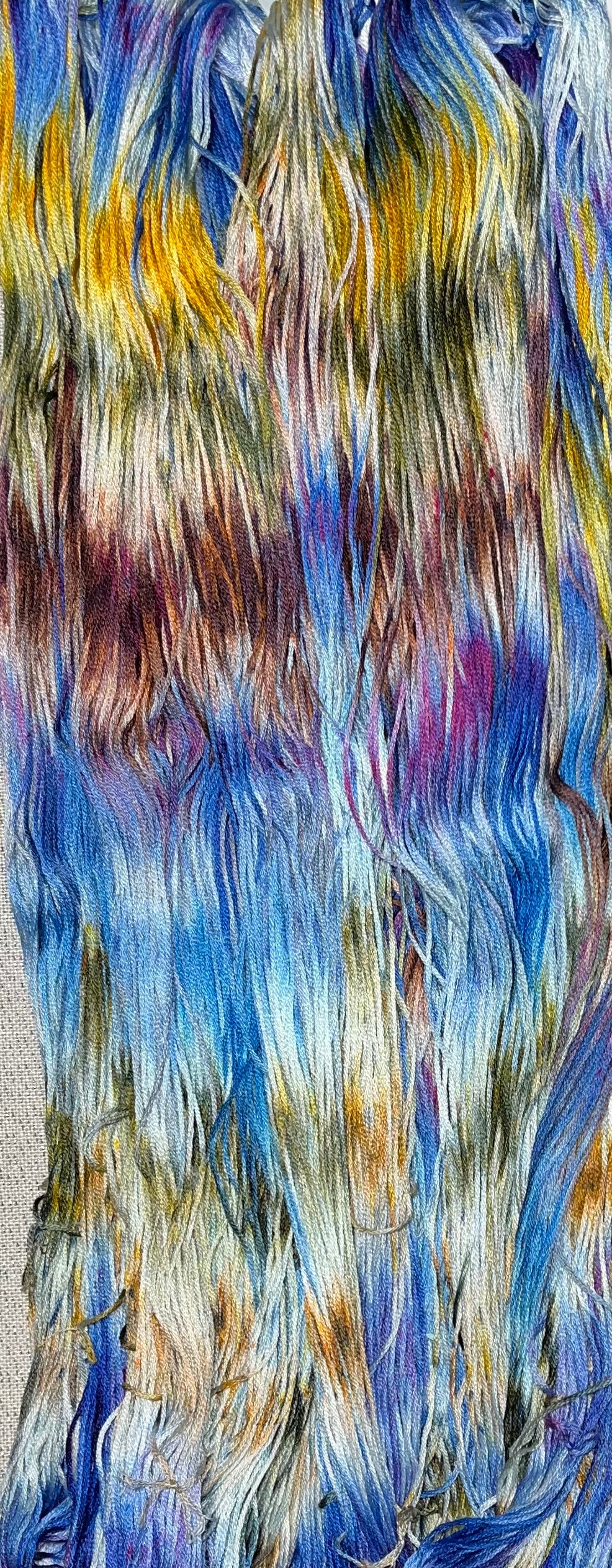 Cotton hand dyed floss - Ice Dyed - SOLO 1
