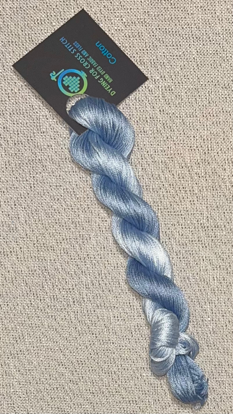 Cotton hand dyed floss - Blue Heather