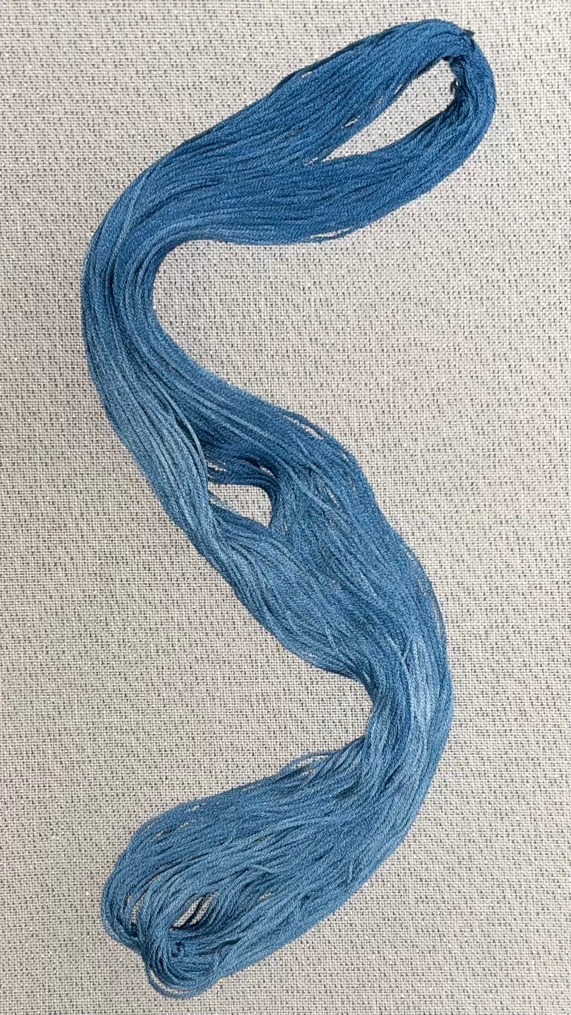 Cotton hand dyed floss - Faded Denim