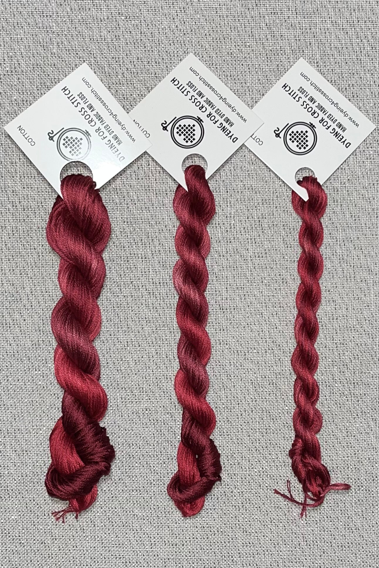 Cotton hand dyed floss - Ruby