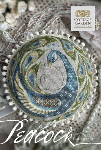 Peacock Pin Cushion - Cottage Garden Samplings