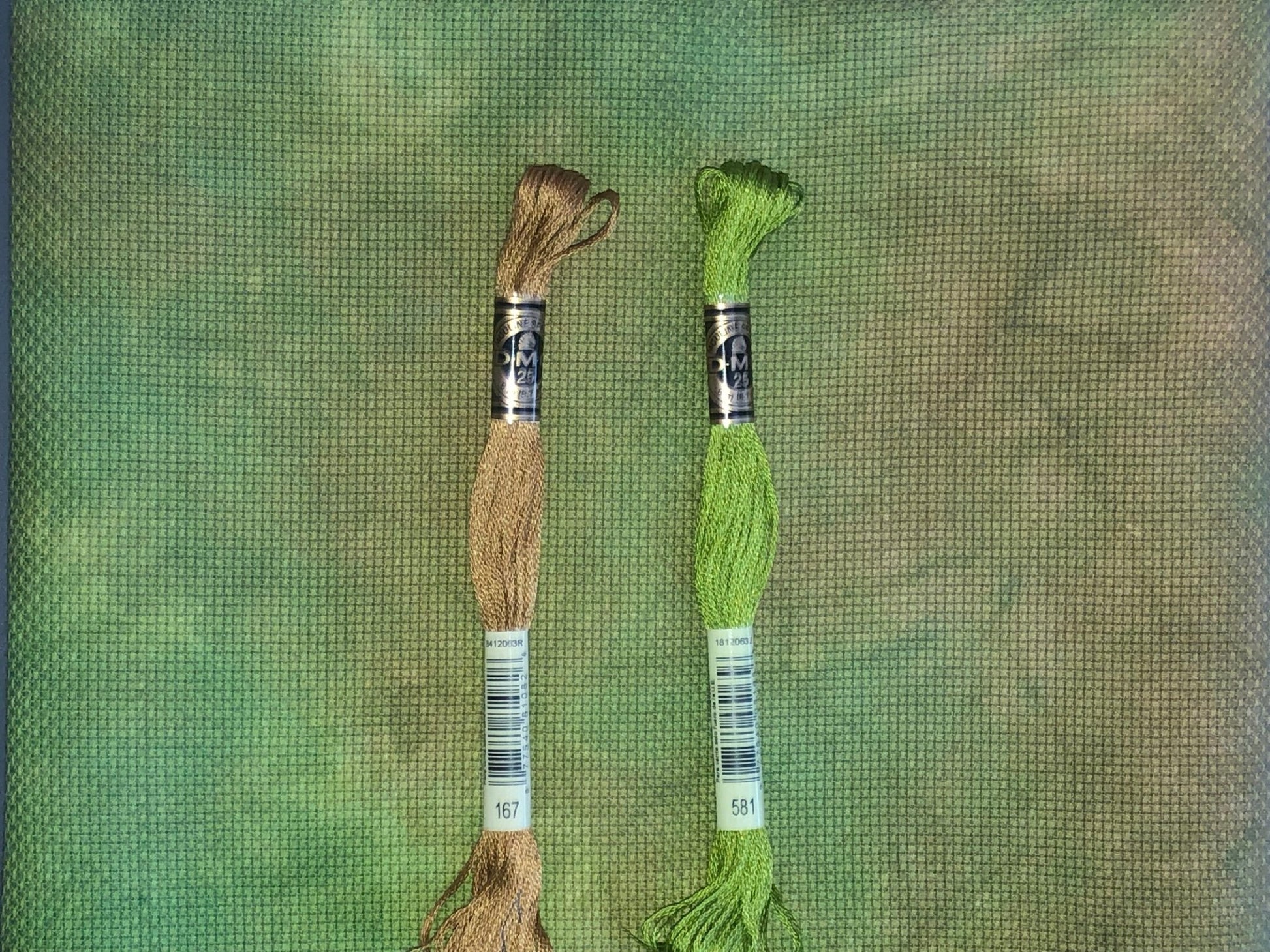 14ct aida - 18x29 - Willow - Dark - Dyeing for Cross Stitch