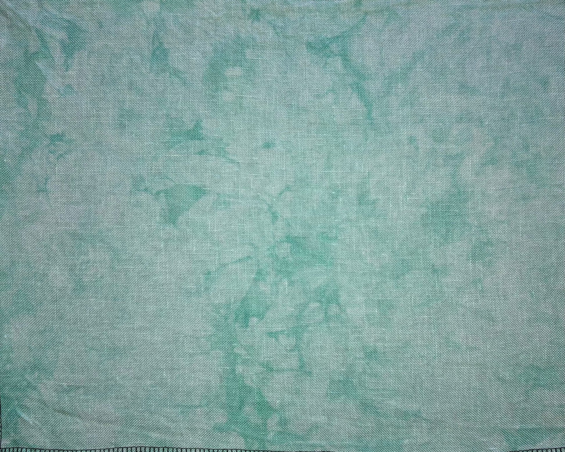 28ct linen - 13x18 - Pale & Light Aqua - Dyeing for Cross Stitch