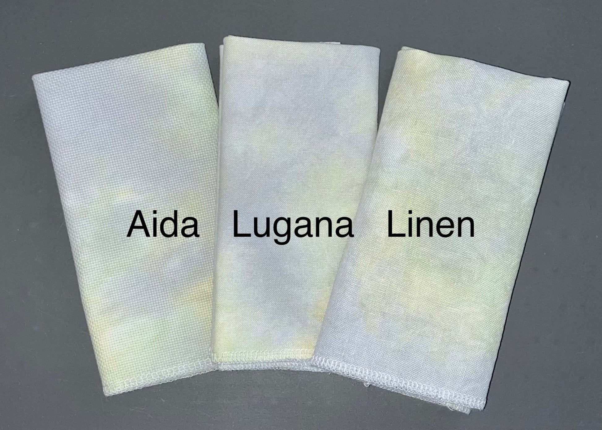 32ct lugana - 18x27 - February FOTM - Dyeing for Cross Stitch