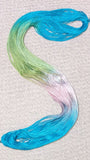 Cotton hand dyed floss - Blue, Green, & Pink SOLO - Dyeing for Cross Stitch